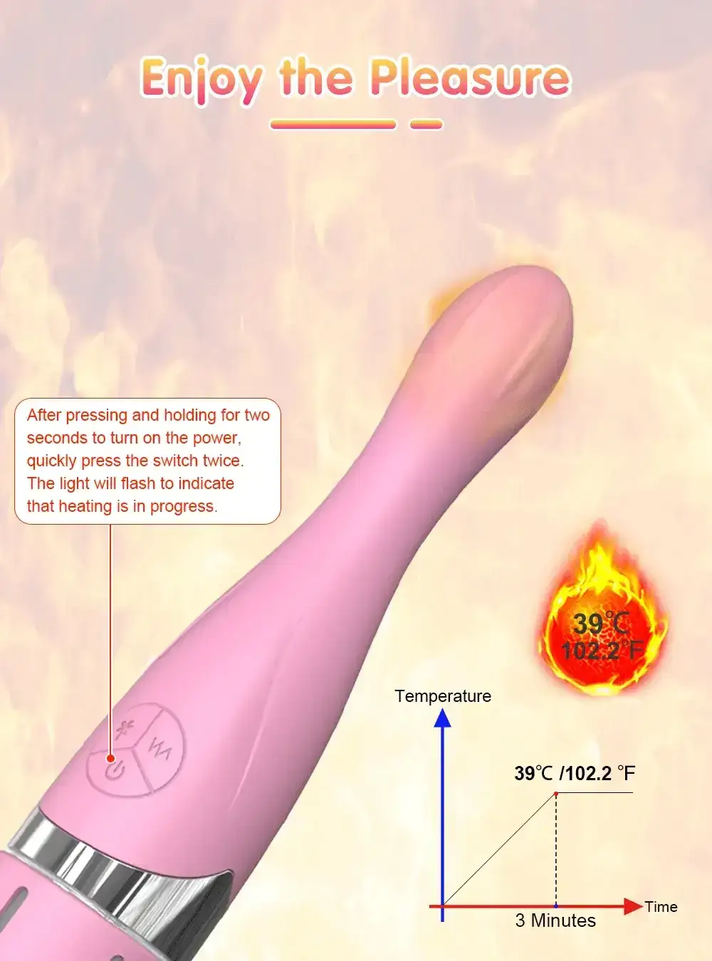 plug anal silicone chauffant 20 cm