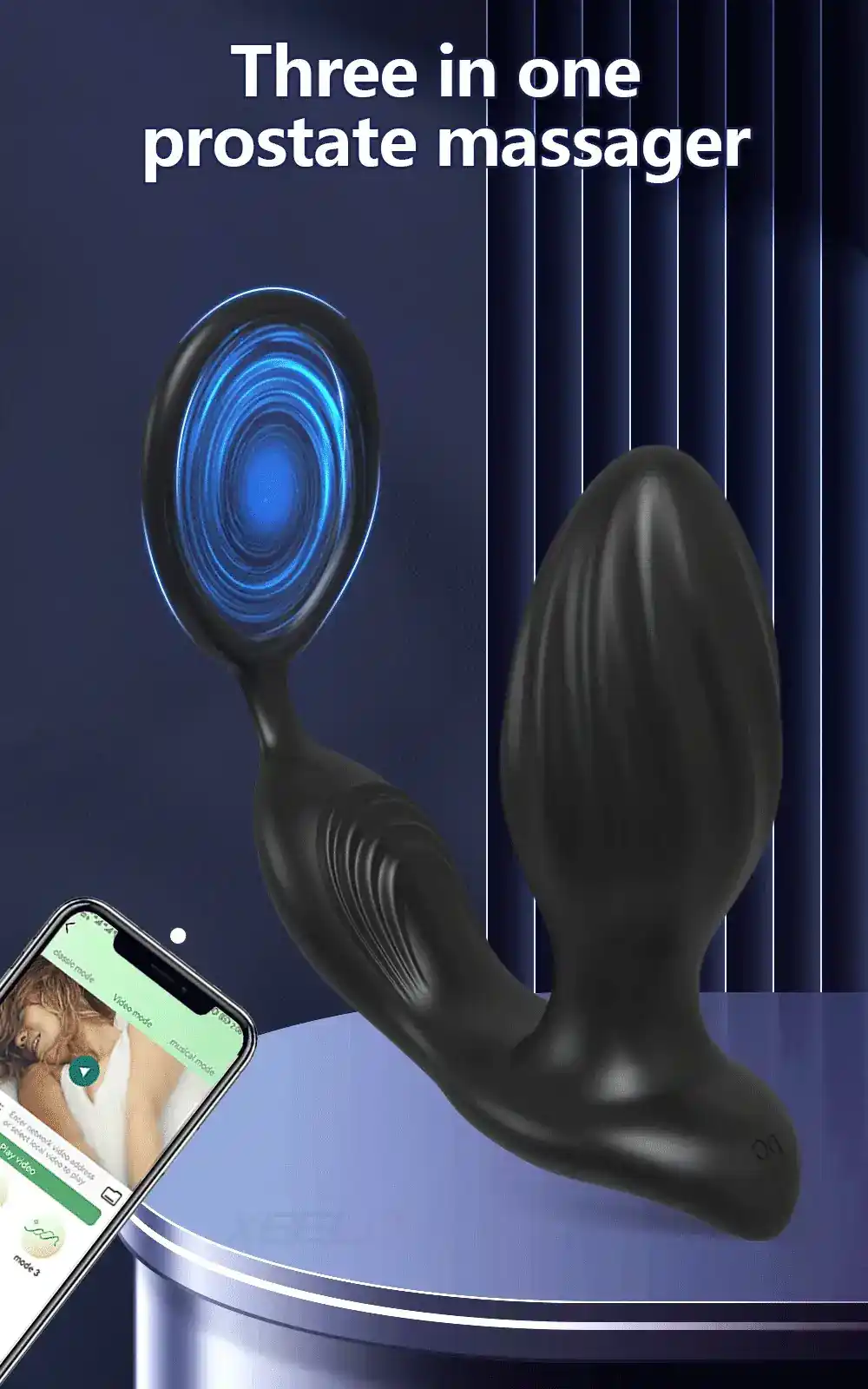 plug anal silicone incurve avec controle app