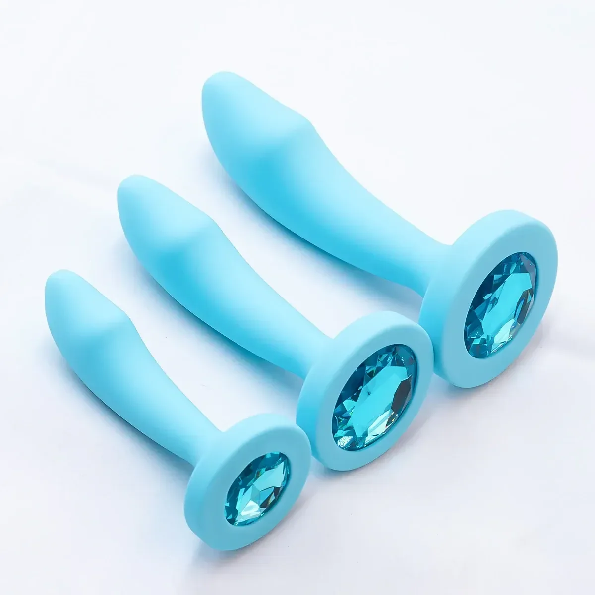 plug anal silicone medical avec cristal