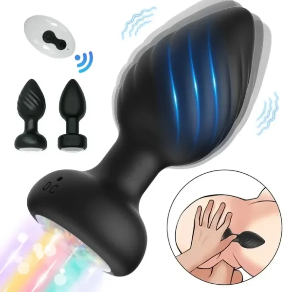 plug anal silicone médical avec télécommande