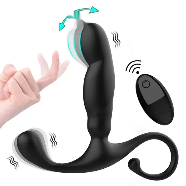 plug anal silicone noir télécommande vibration