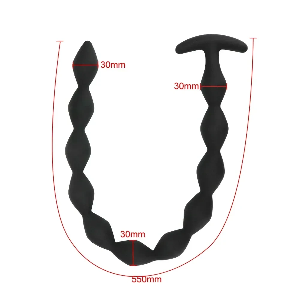 plug anal silicone souple perles