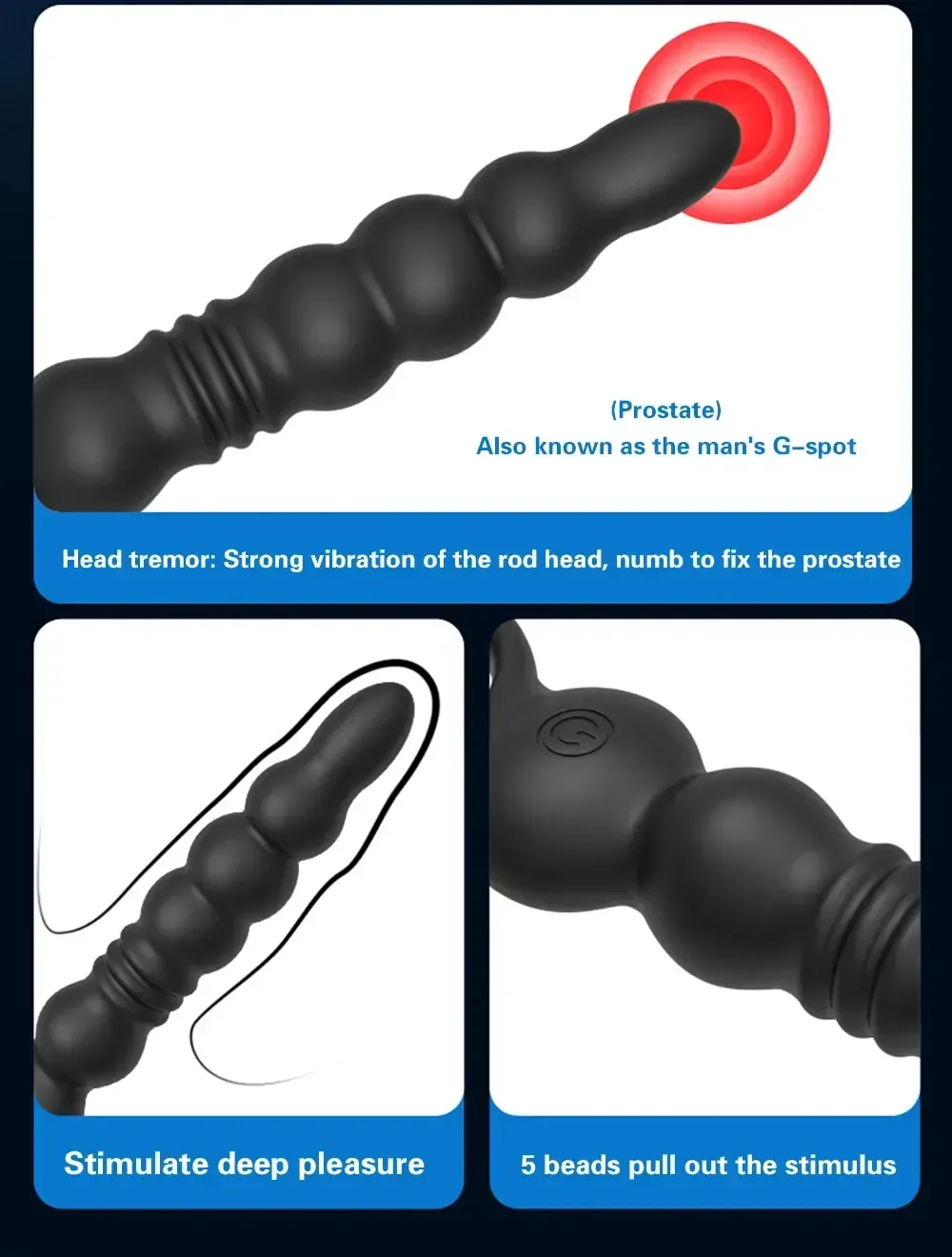 plug anal silicone usb rechargeable homme