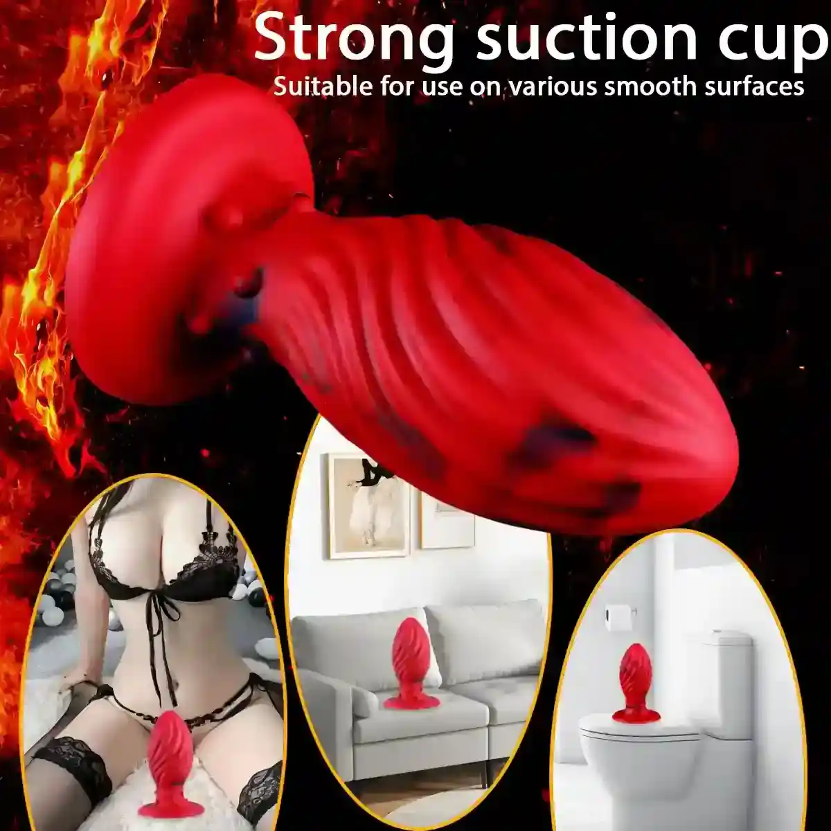 plug anal texture avec ventouse 4