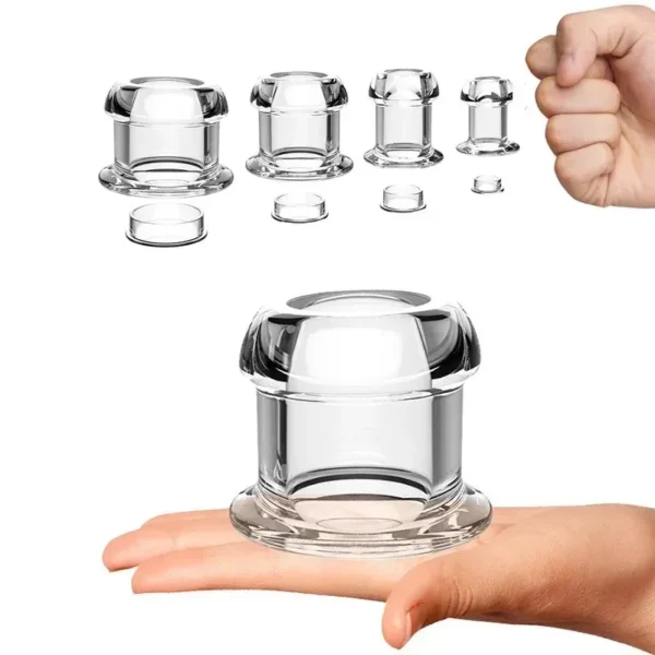 plug anal transparent avec effet visuel