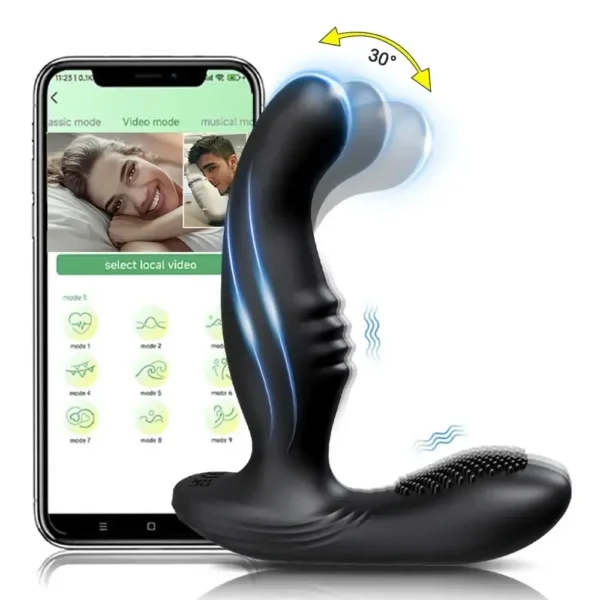 plug anal vibrant avec fonction tapping