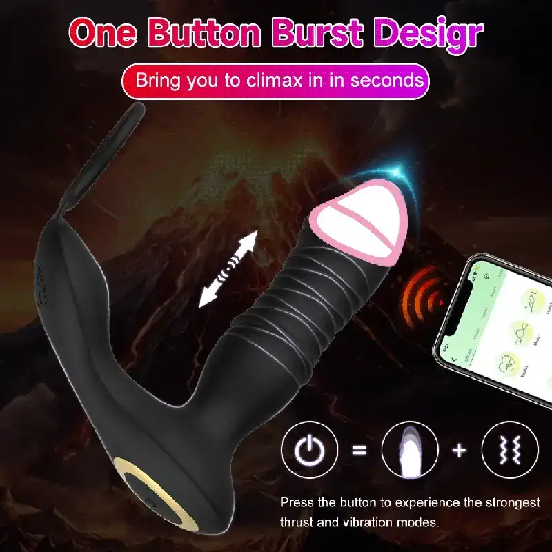plug anal vibrant retractable bluetooth silicone