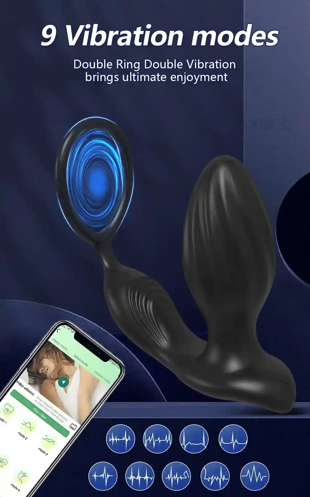 plug anal vibrant silicone medical longue distance