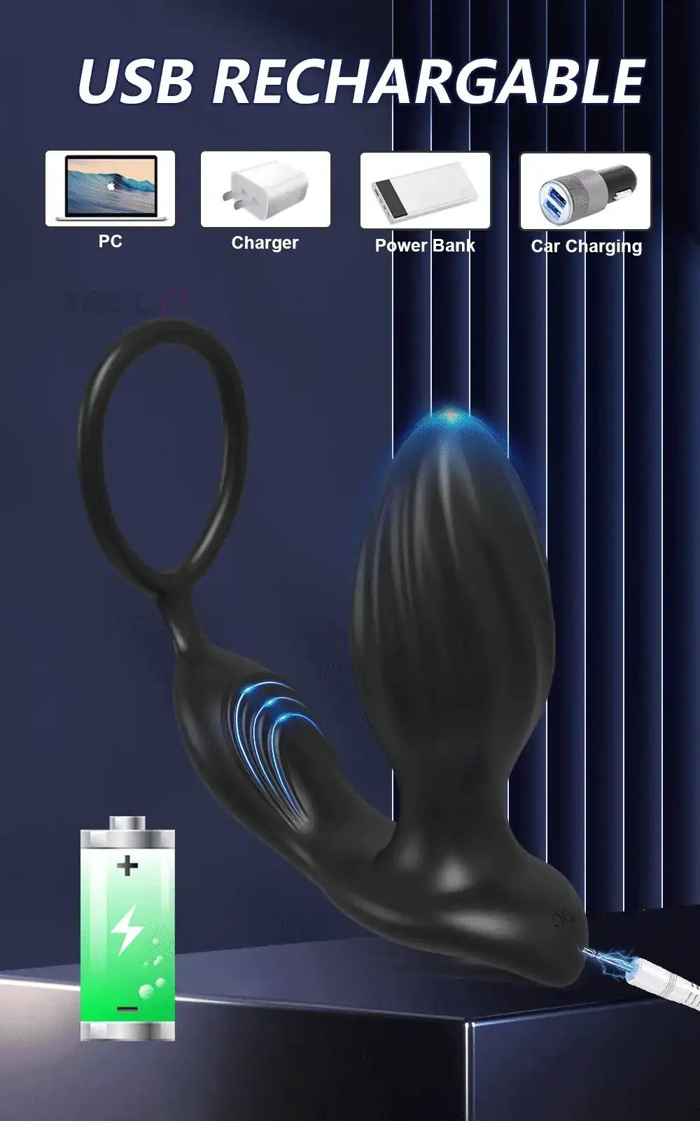 plug anal vibrant triple stimulation prostate