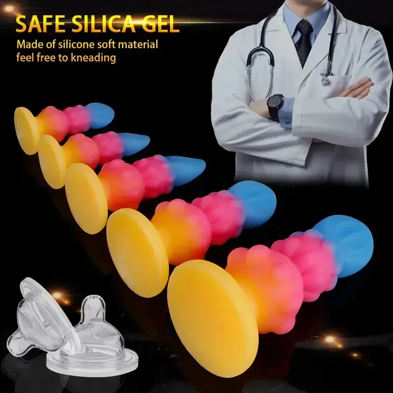 plugs anaux silicone ergonomiques lumineux