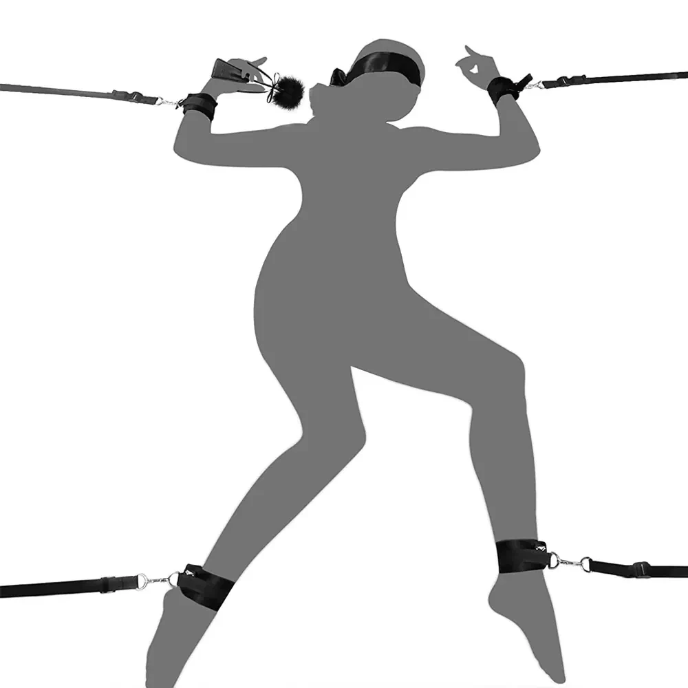 set bdsm cuir et metal ajustable