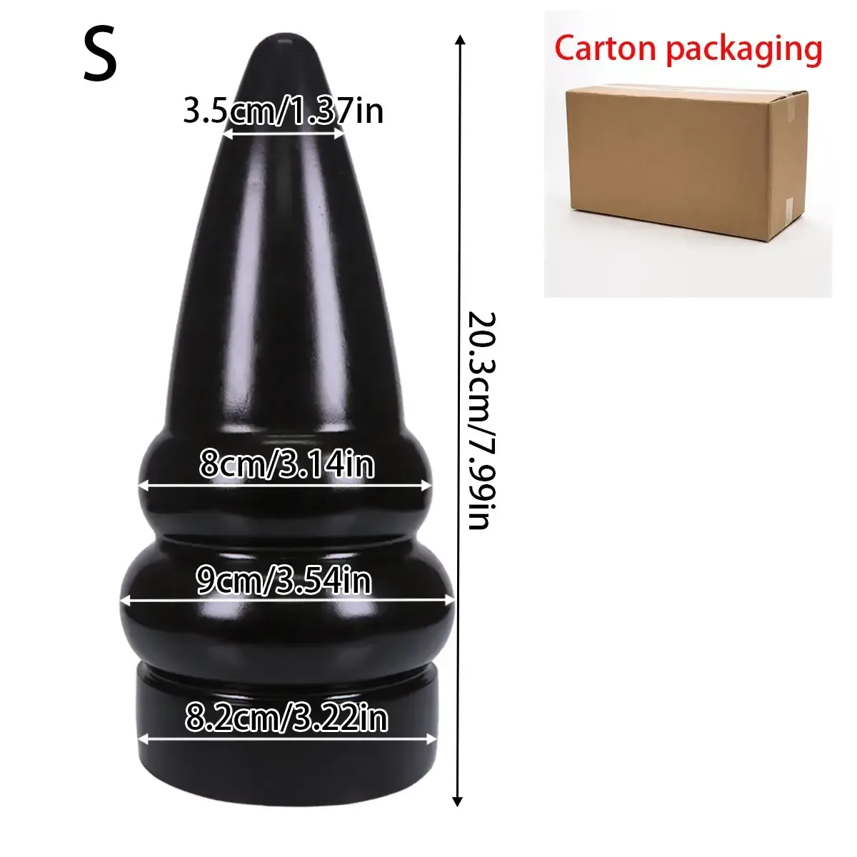 sextoy anal dilatateur en pvc texture