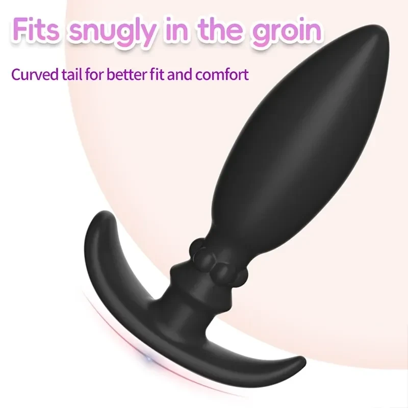 sextoy anal en silicone noir