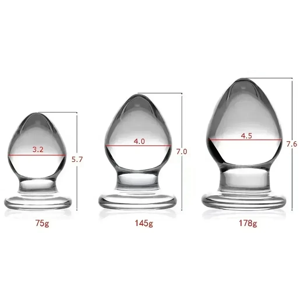 sextoy anal en verre grande taille