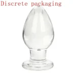 sextoy anal en verre transparent grand