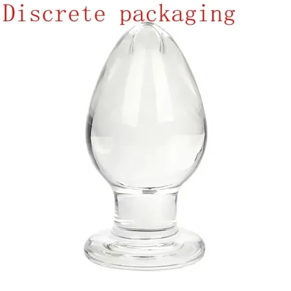 sextoy anal en verre transparent grand