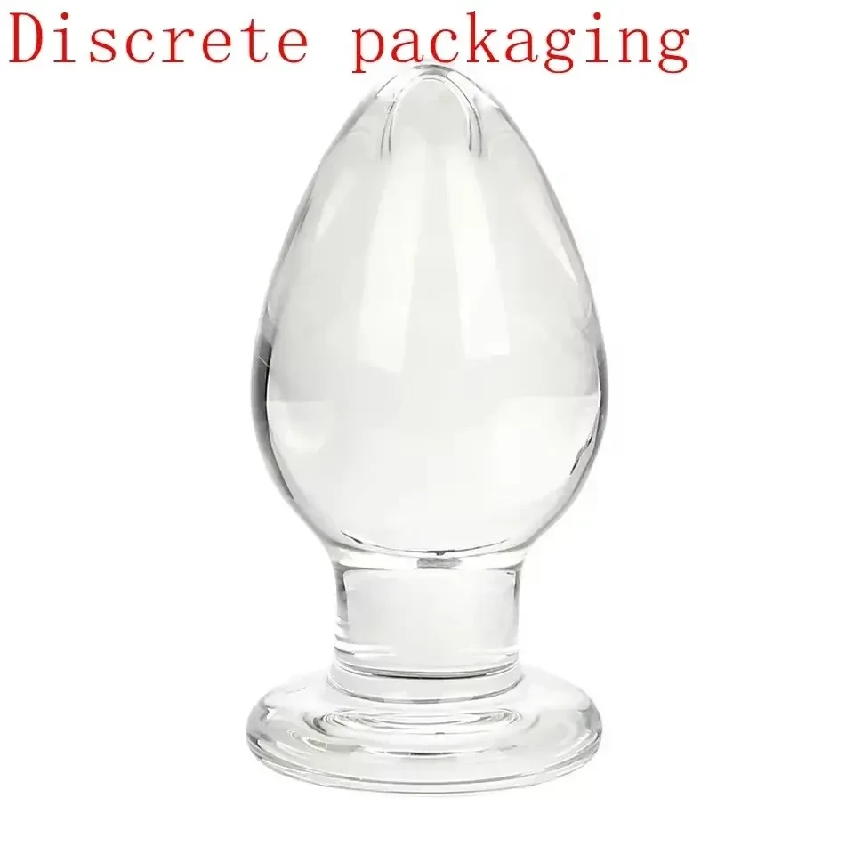 sextoy anal en verre transparent grand