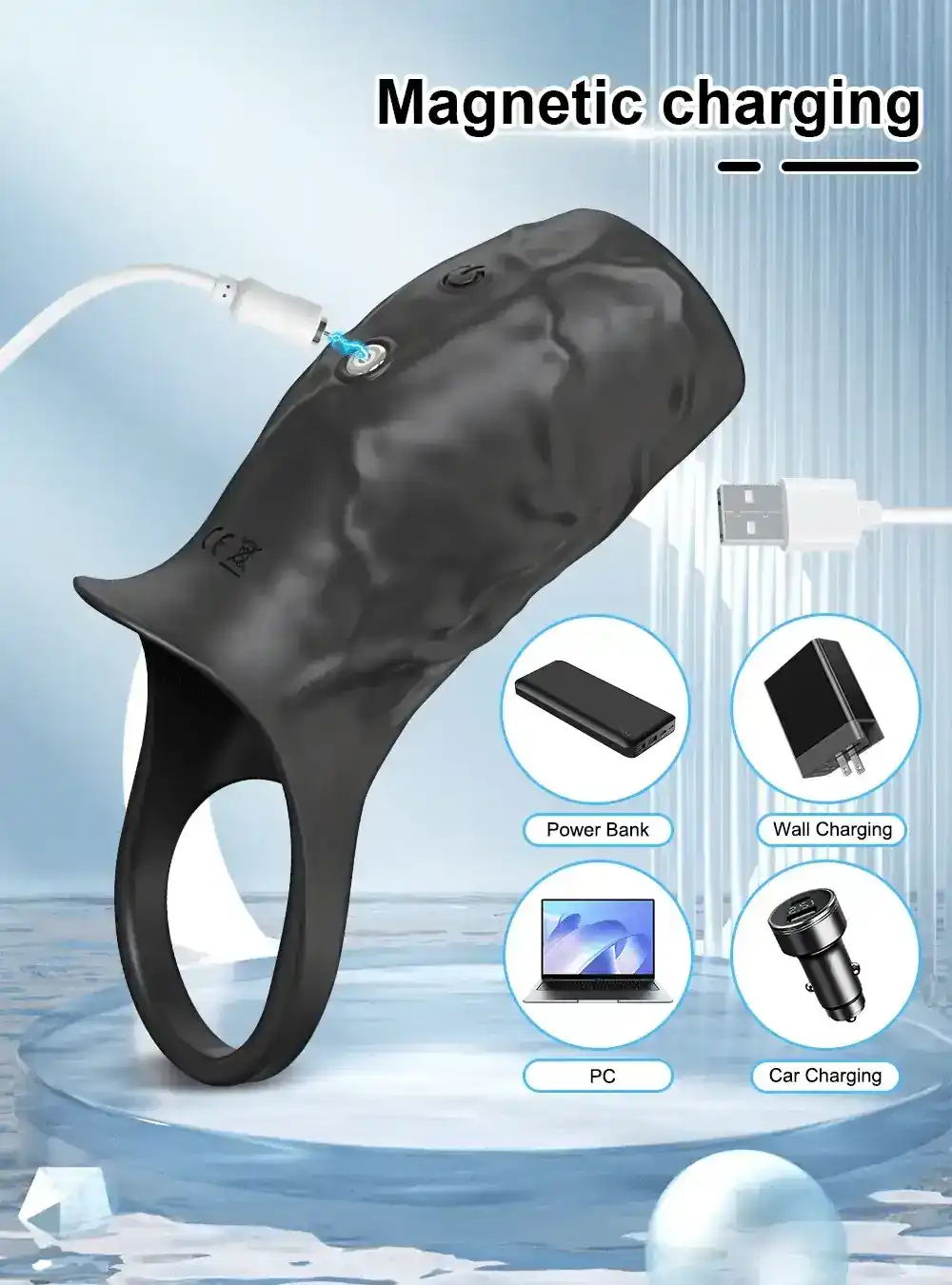 sextoy anneau vibrant homme silicone