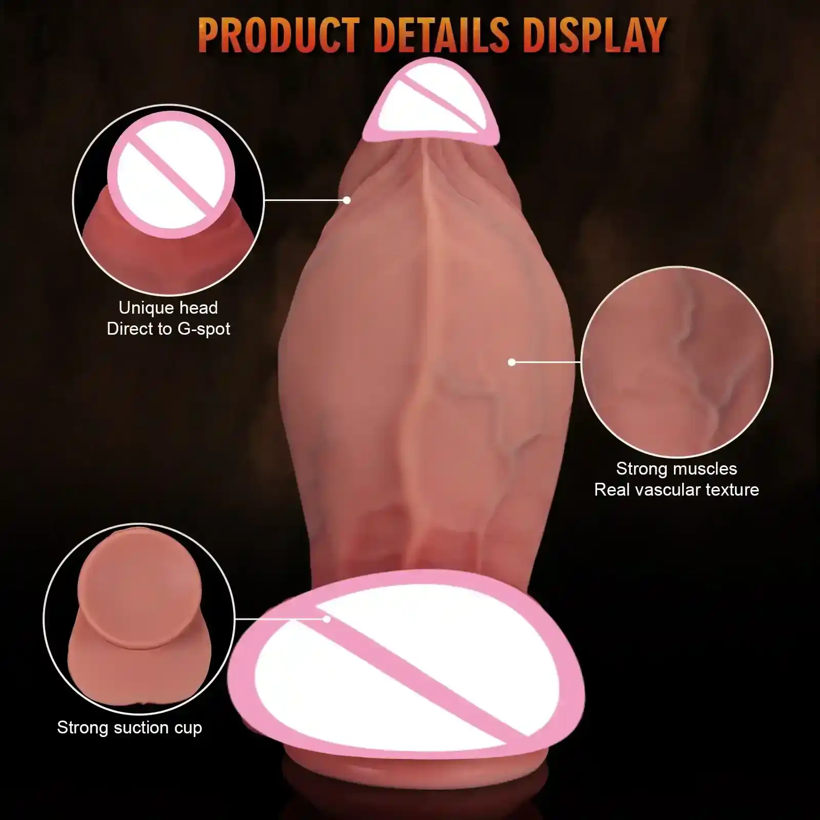 sextoy gode noeud avec ventouse forte