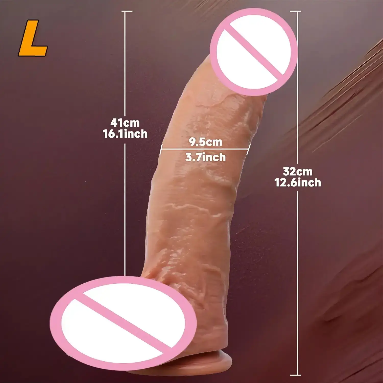 sextoy gode réaliste en silicone avec ventouse