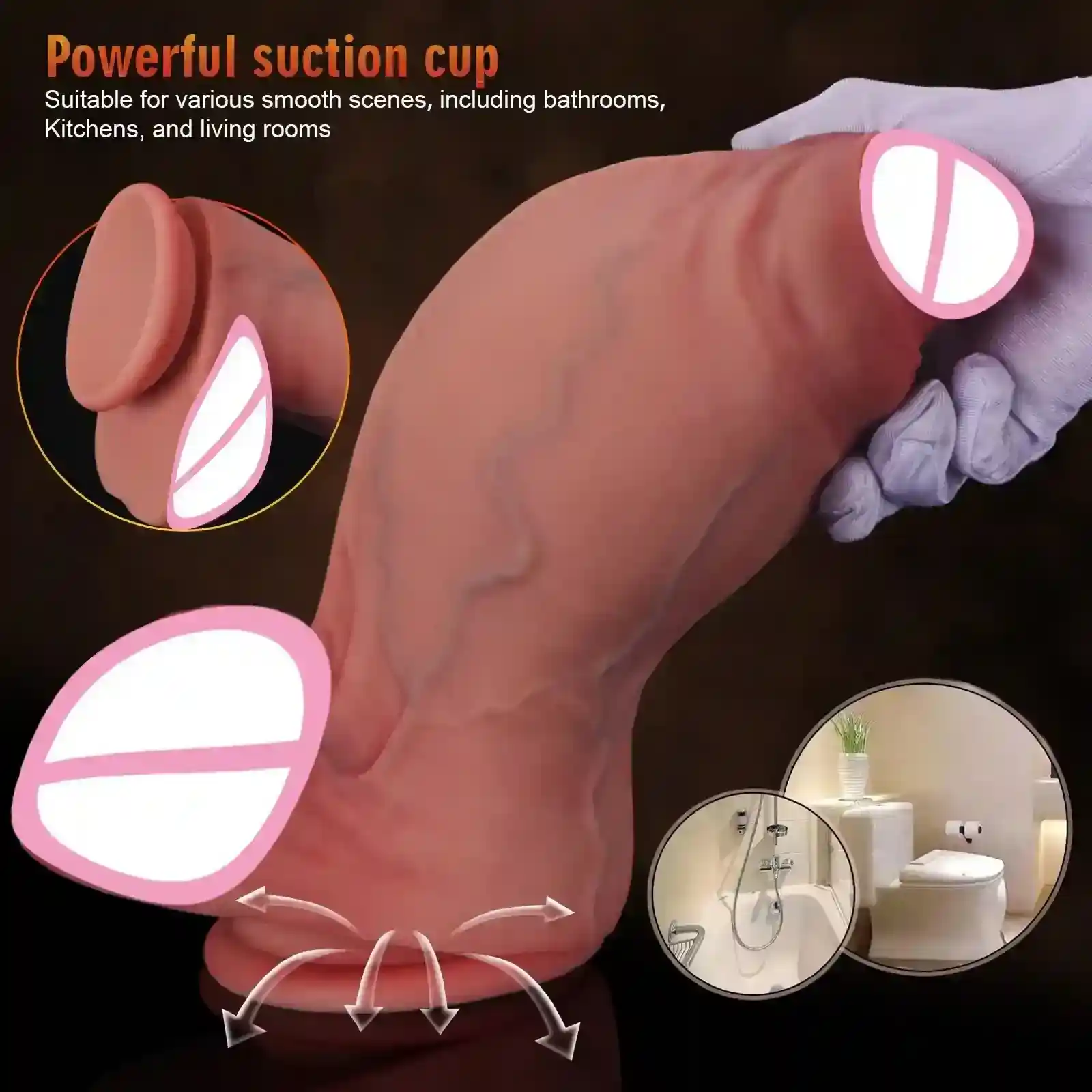 sextoy réaliste avec texture détaillée
