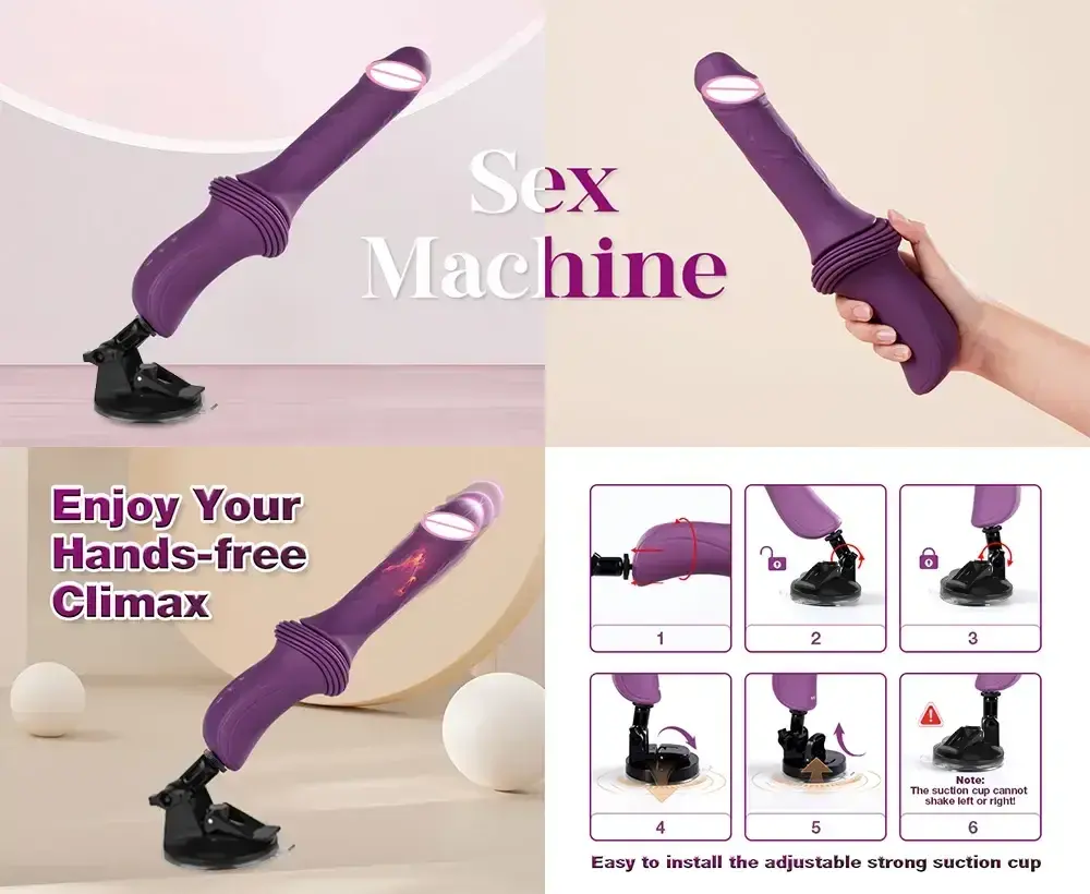 sextoy realiste avec ventouse et chauffage