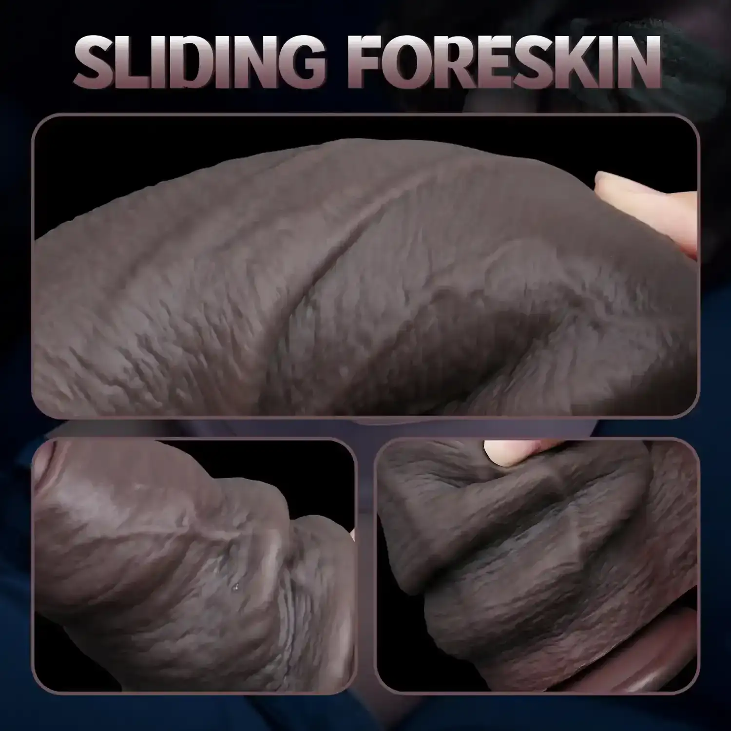 sextoy realiste en silicone avec prepuce