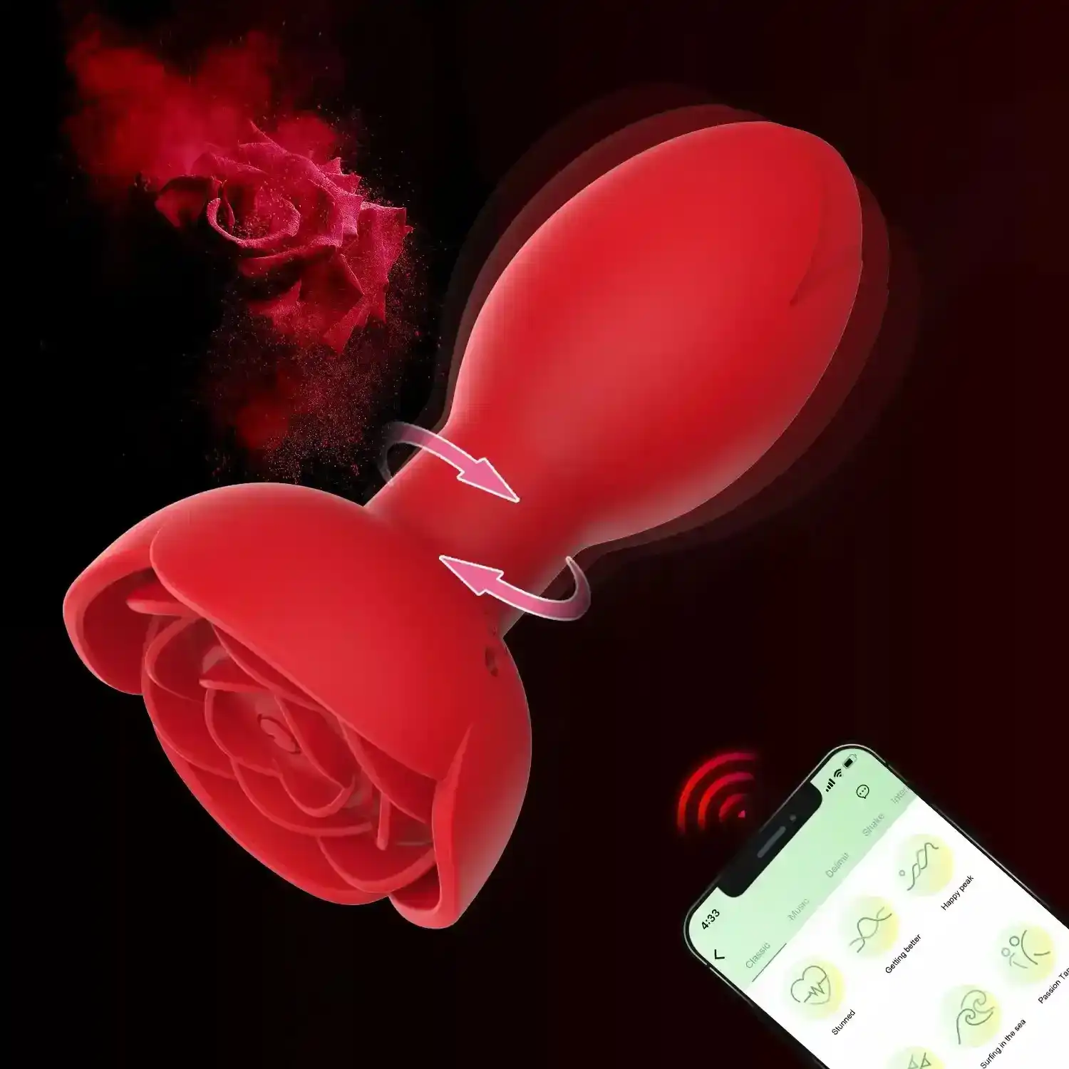 sextoy rose double stimulation à distance