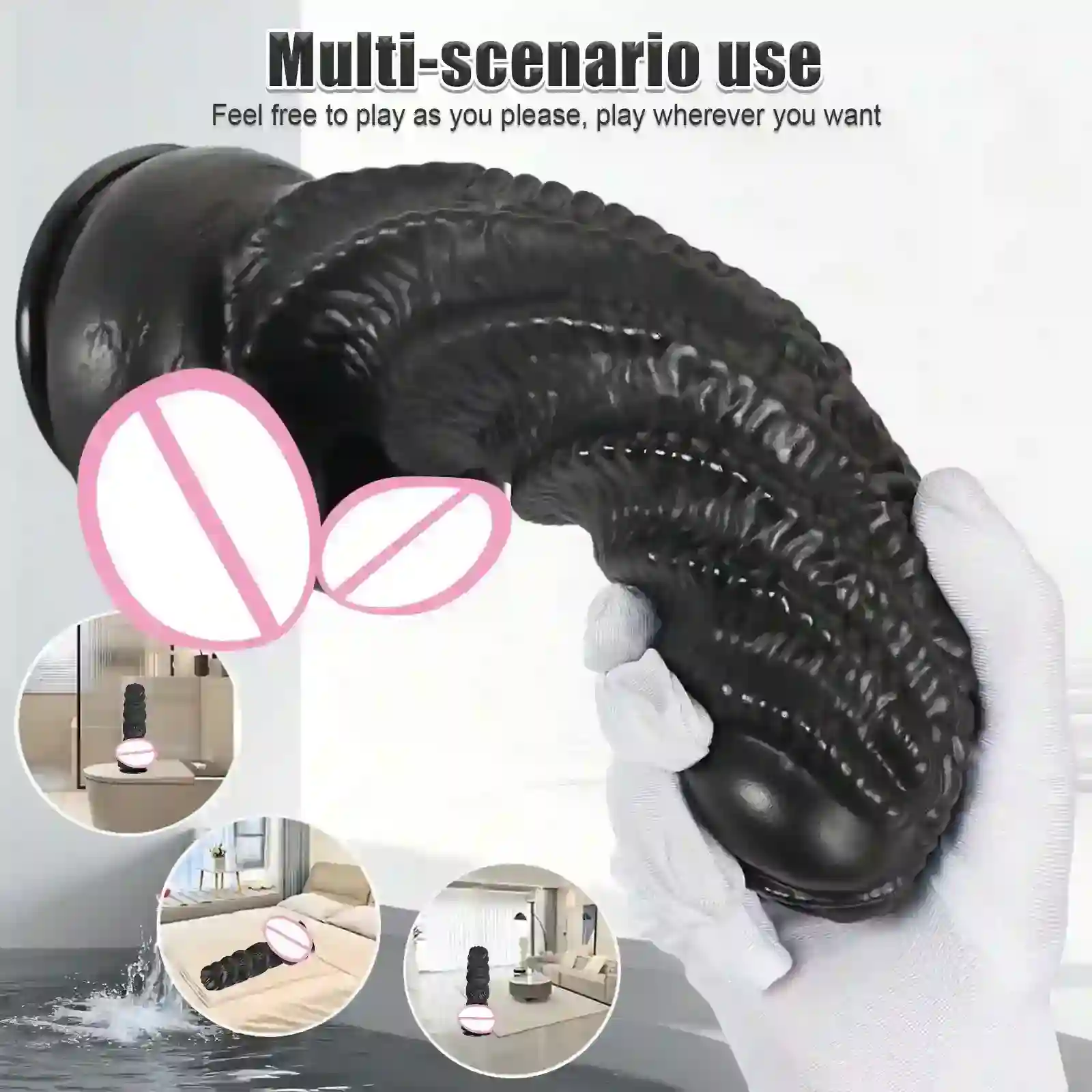 sextoy rouge realiste avec ventouse