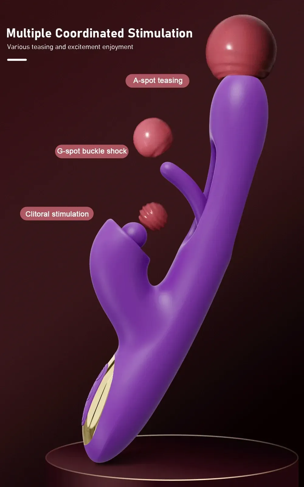 sextoy vibrant point g rotatif rouge