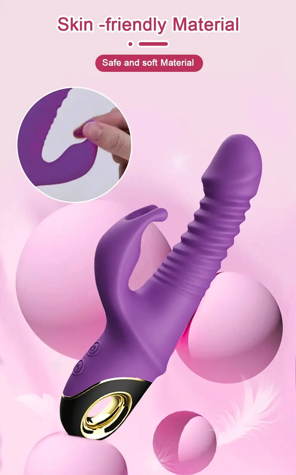 sextoy vibrant rabbit en silicone medical