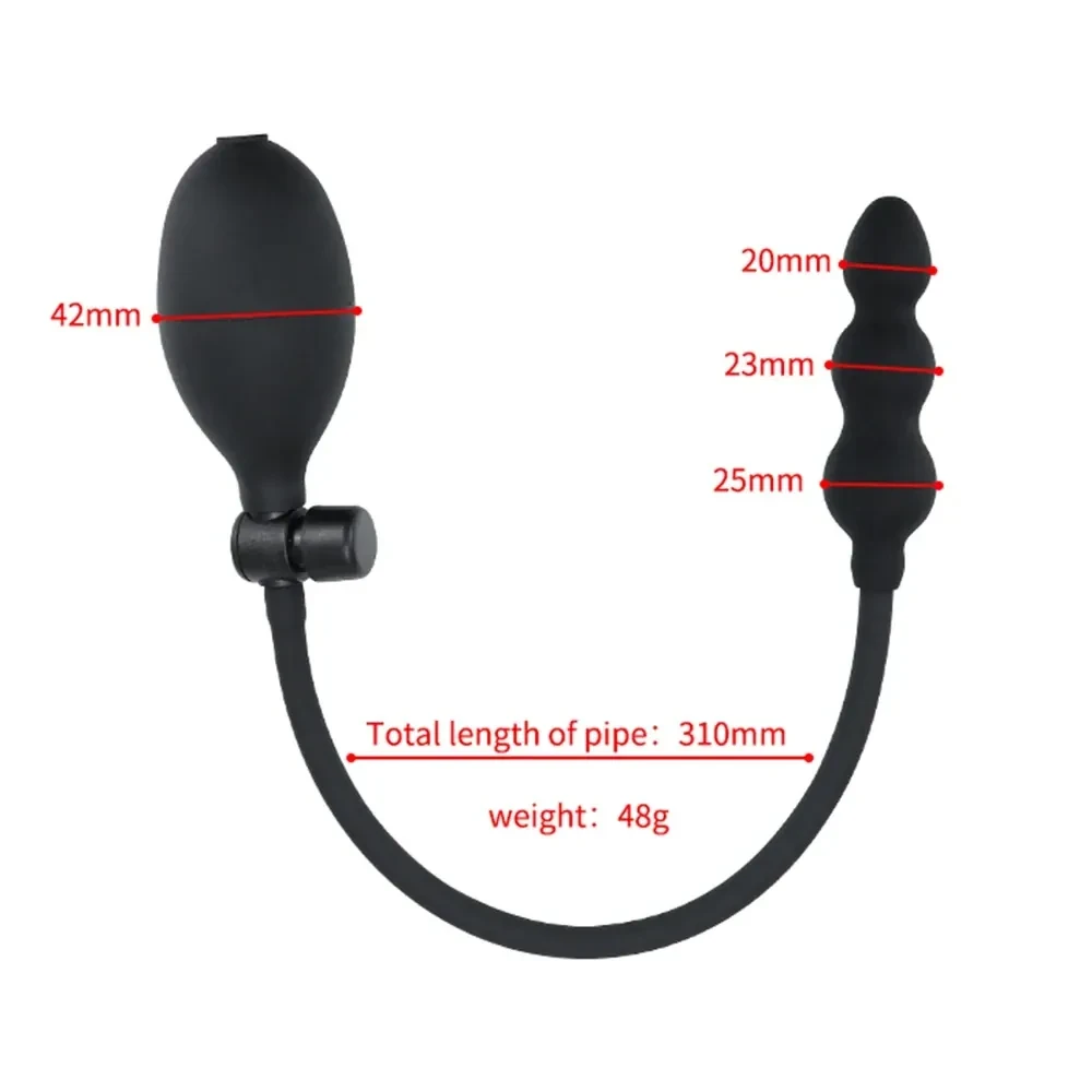 silicone medical noir plug anal inflatable