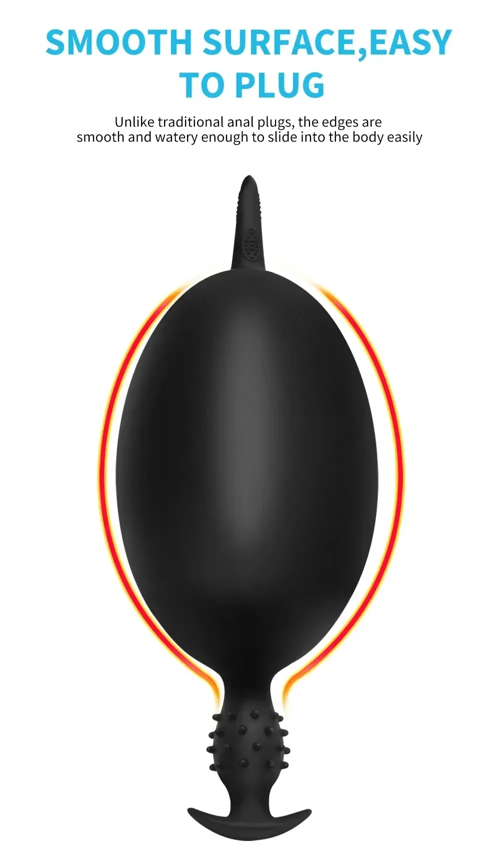 silicone medical plug anal gonflable