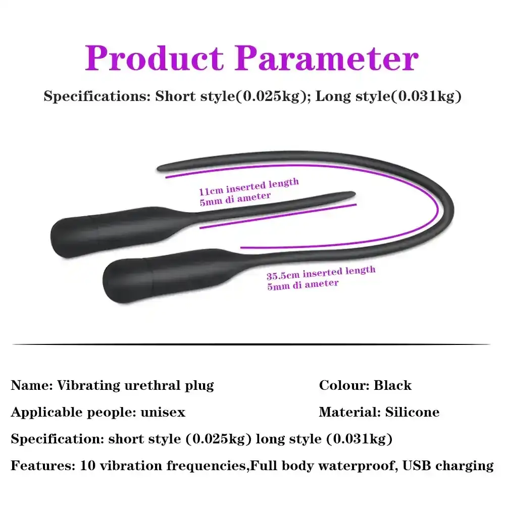 sonde uretrale silicone medical noir