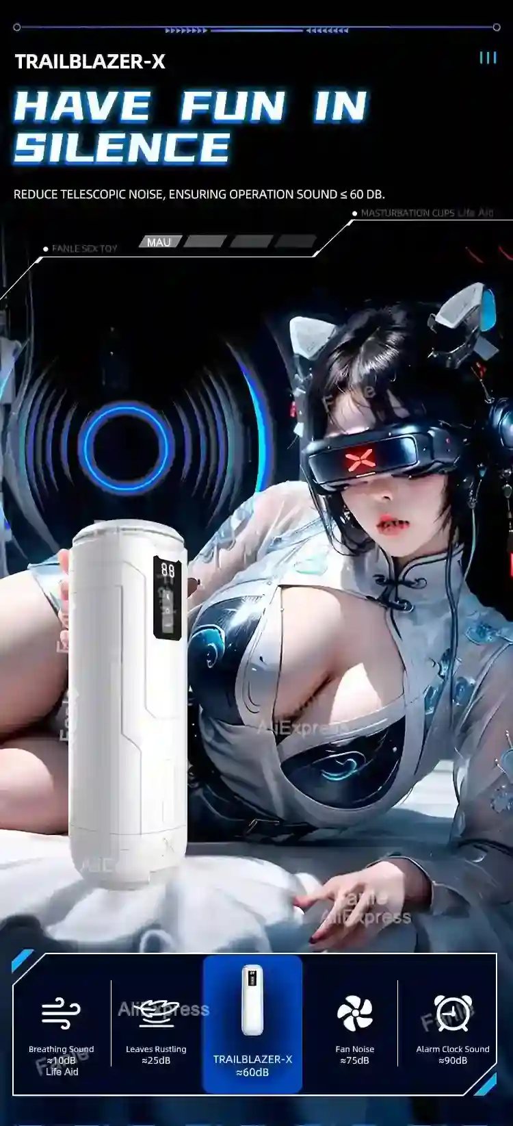 stimulateur penien vibrant avec textures detaillees