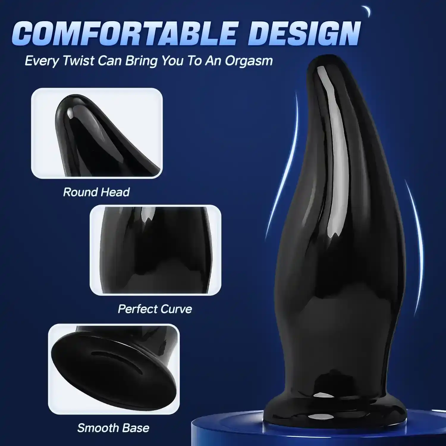 stimulateur prostatique ergonomique en silicone