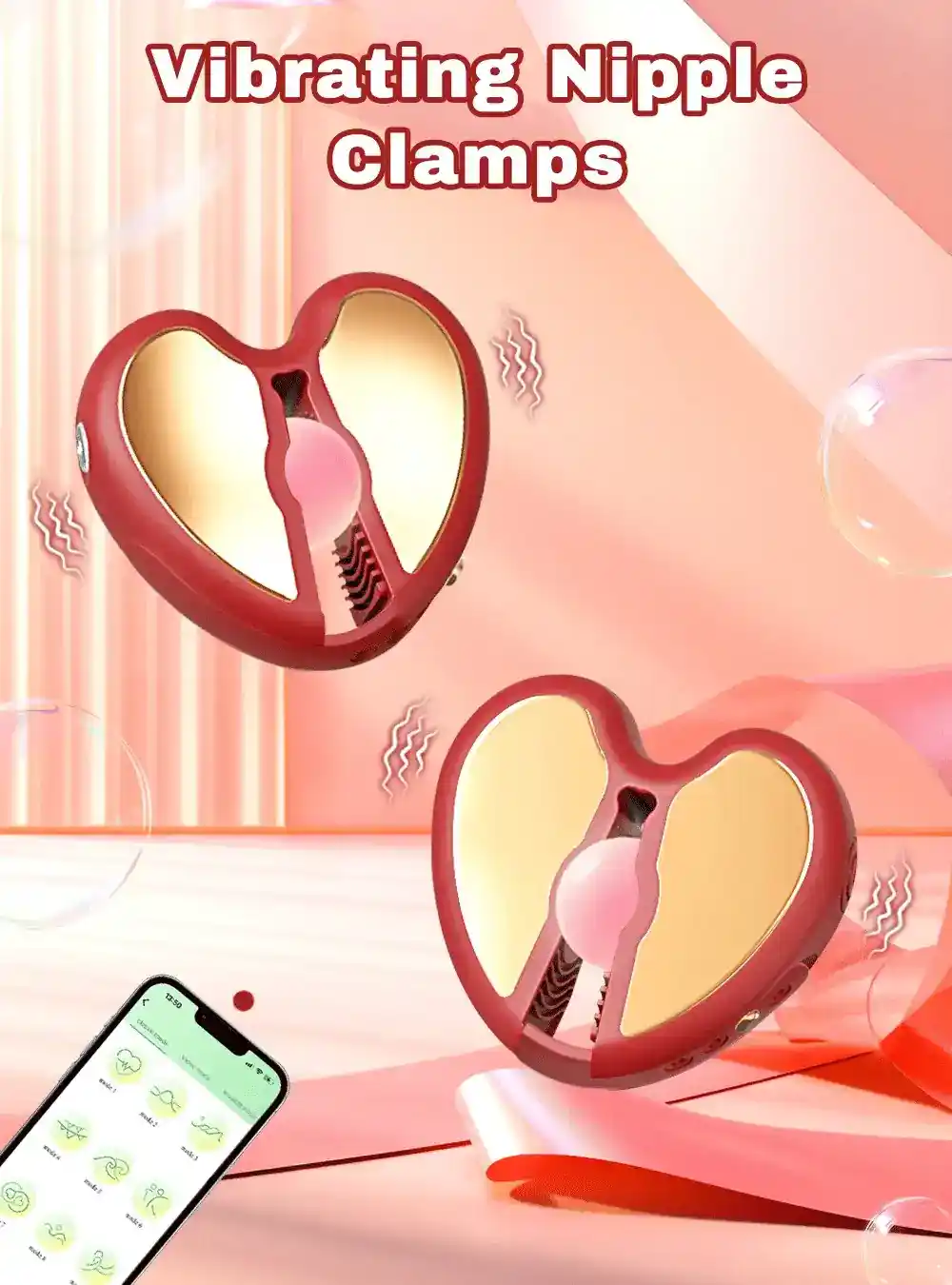 stimulateur teton silicone vibrant waterproof