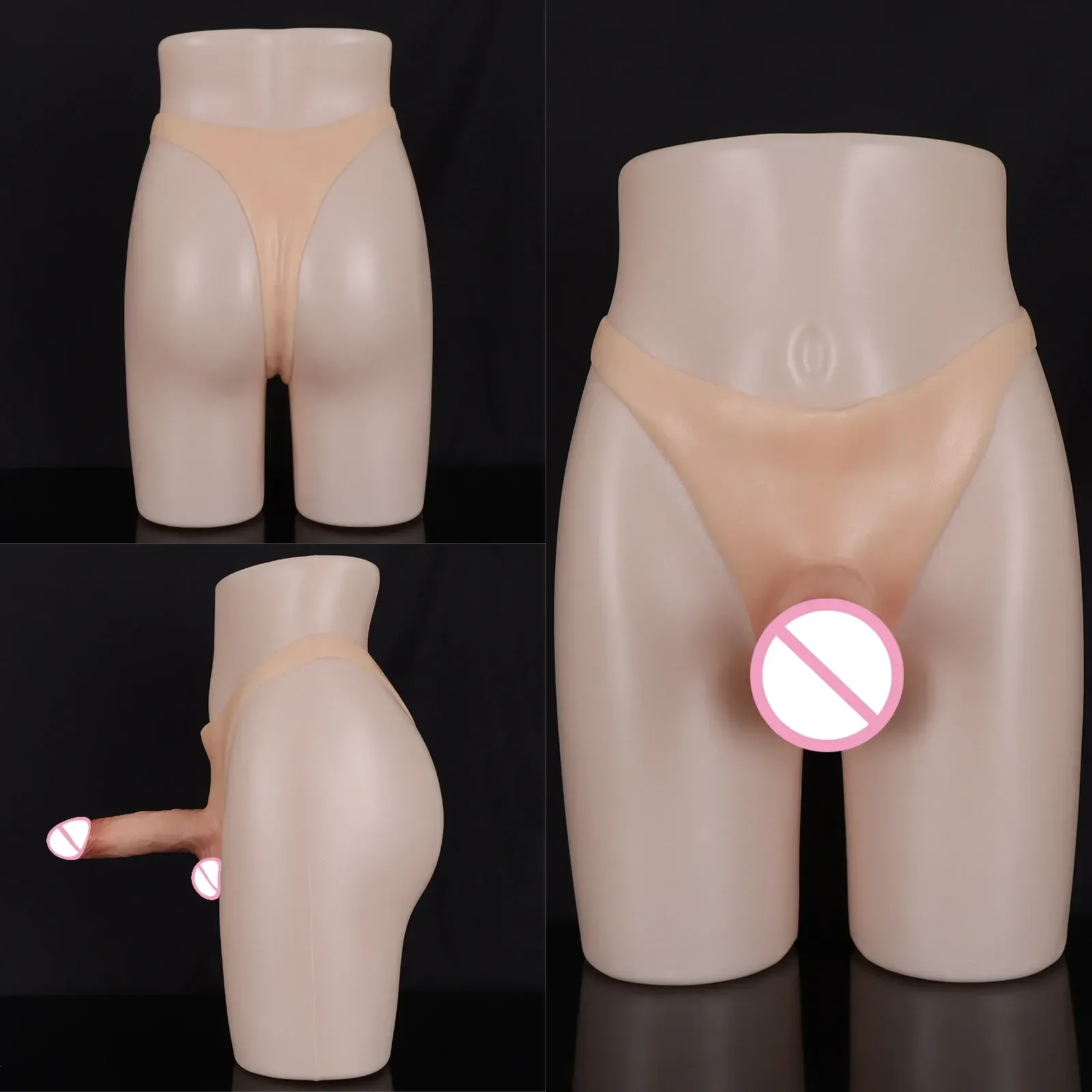 strap on ajustable en silicone medical souple