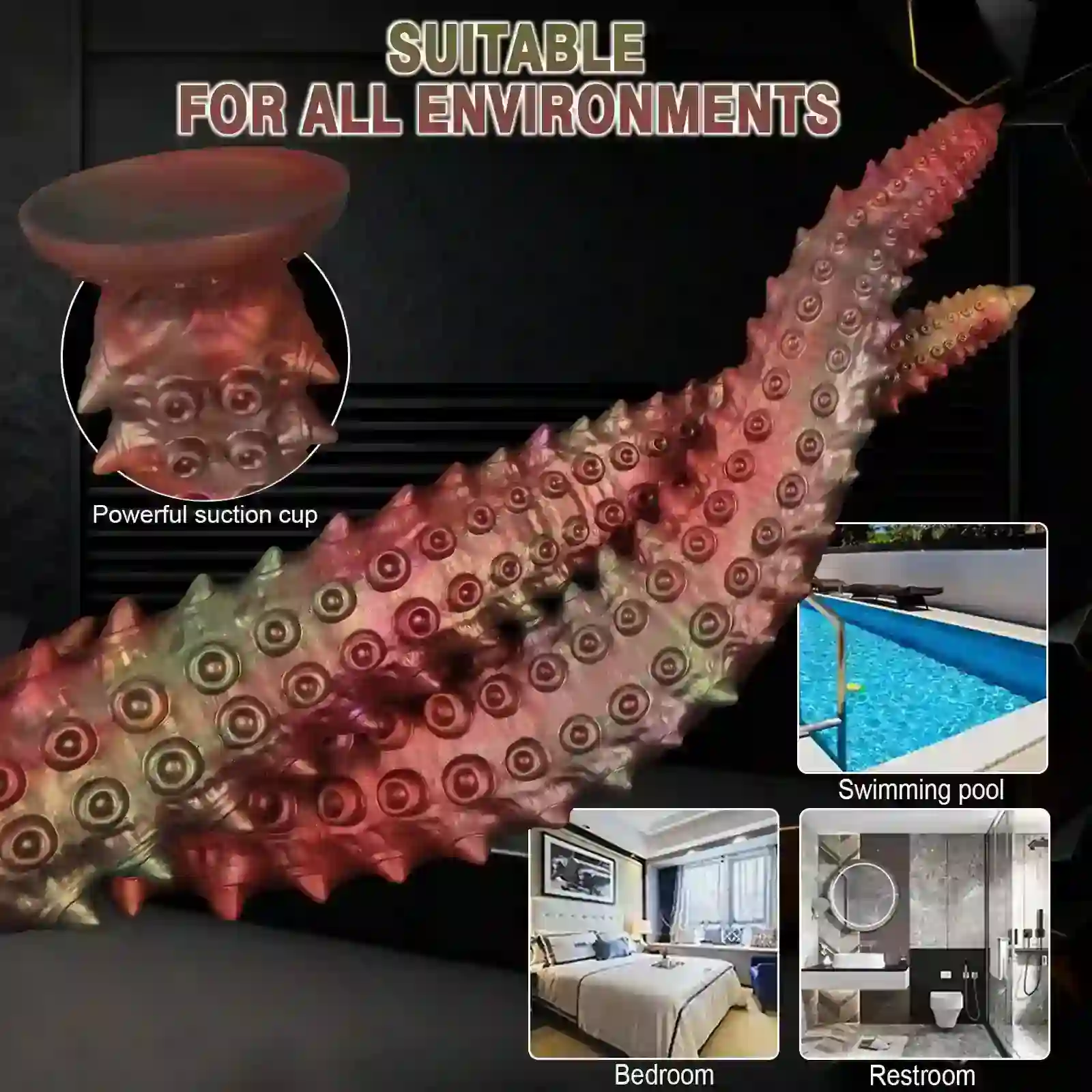 tentacules godemichet anal en silicone souple