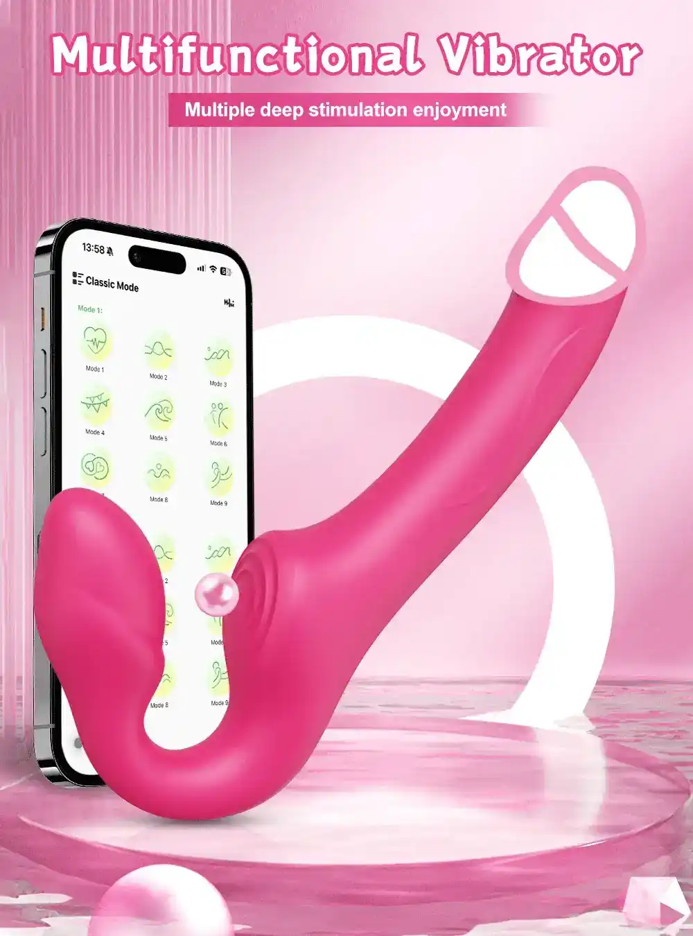 vibrateur 3en1 double stimulation silicone