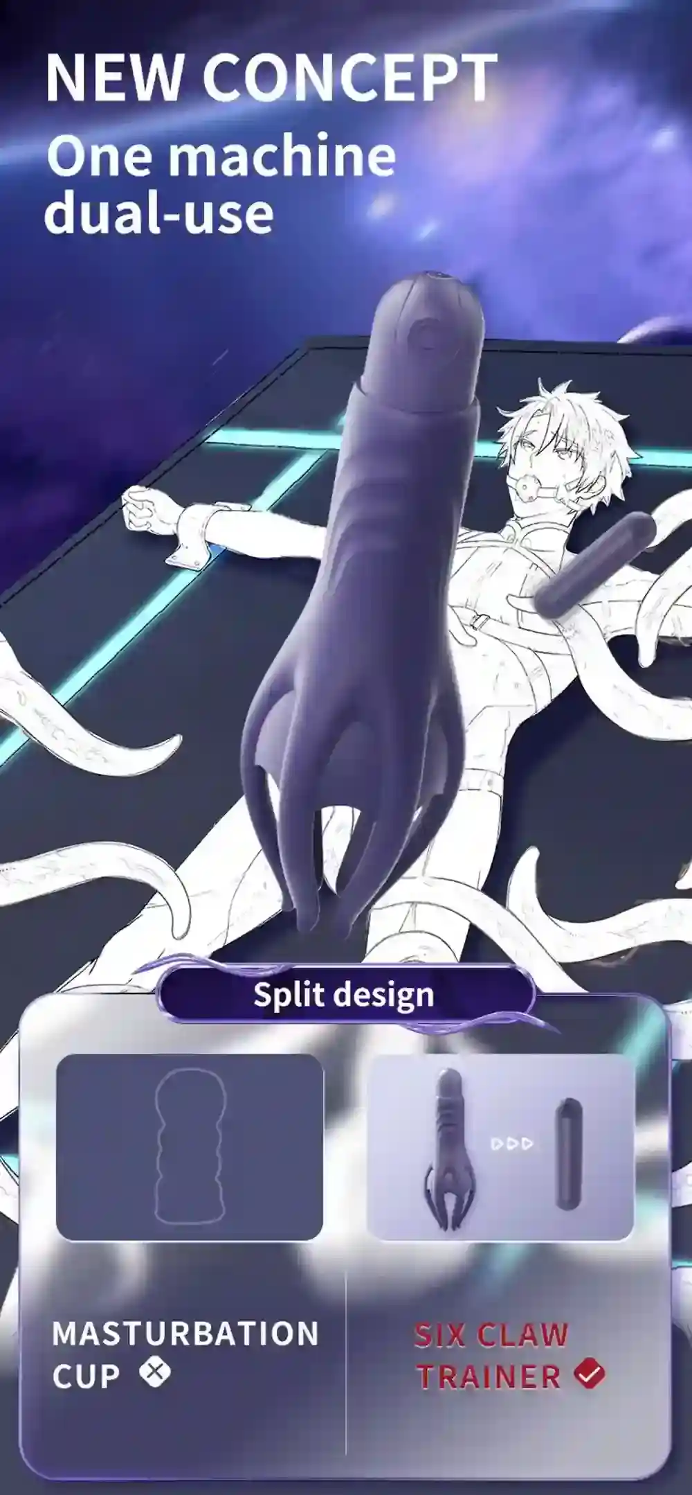 vibrateur anal bleu fonce silicone