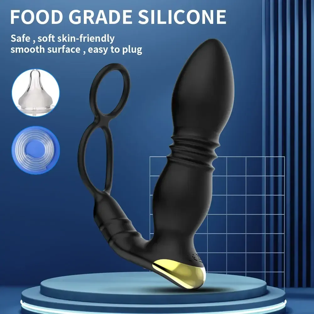 vibrateur anal telecommande en silicone 1
