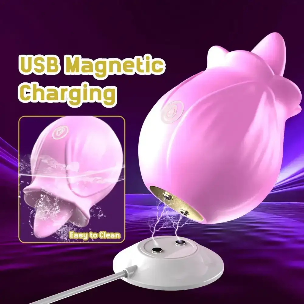 vibrateur clitoridien avec forme de rose