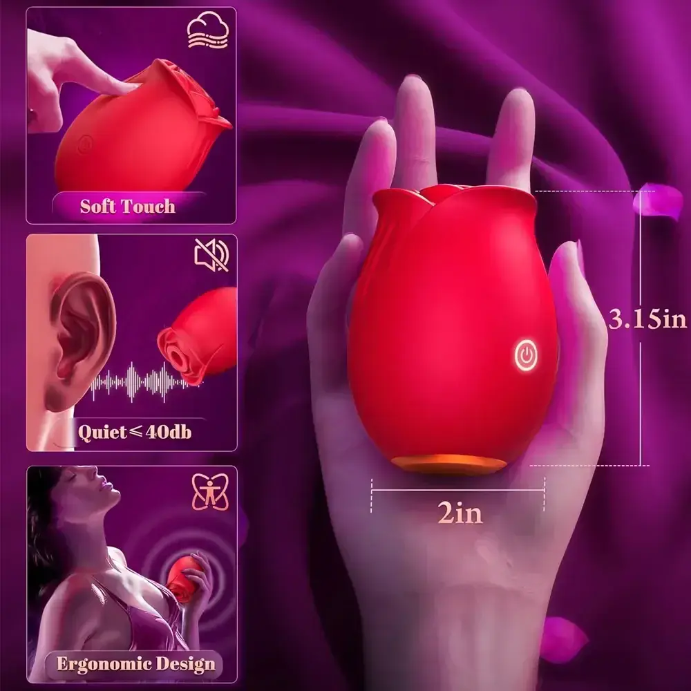 vibrateur clitoridien en forme de rose