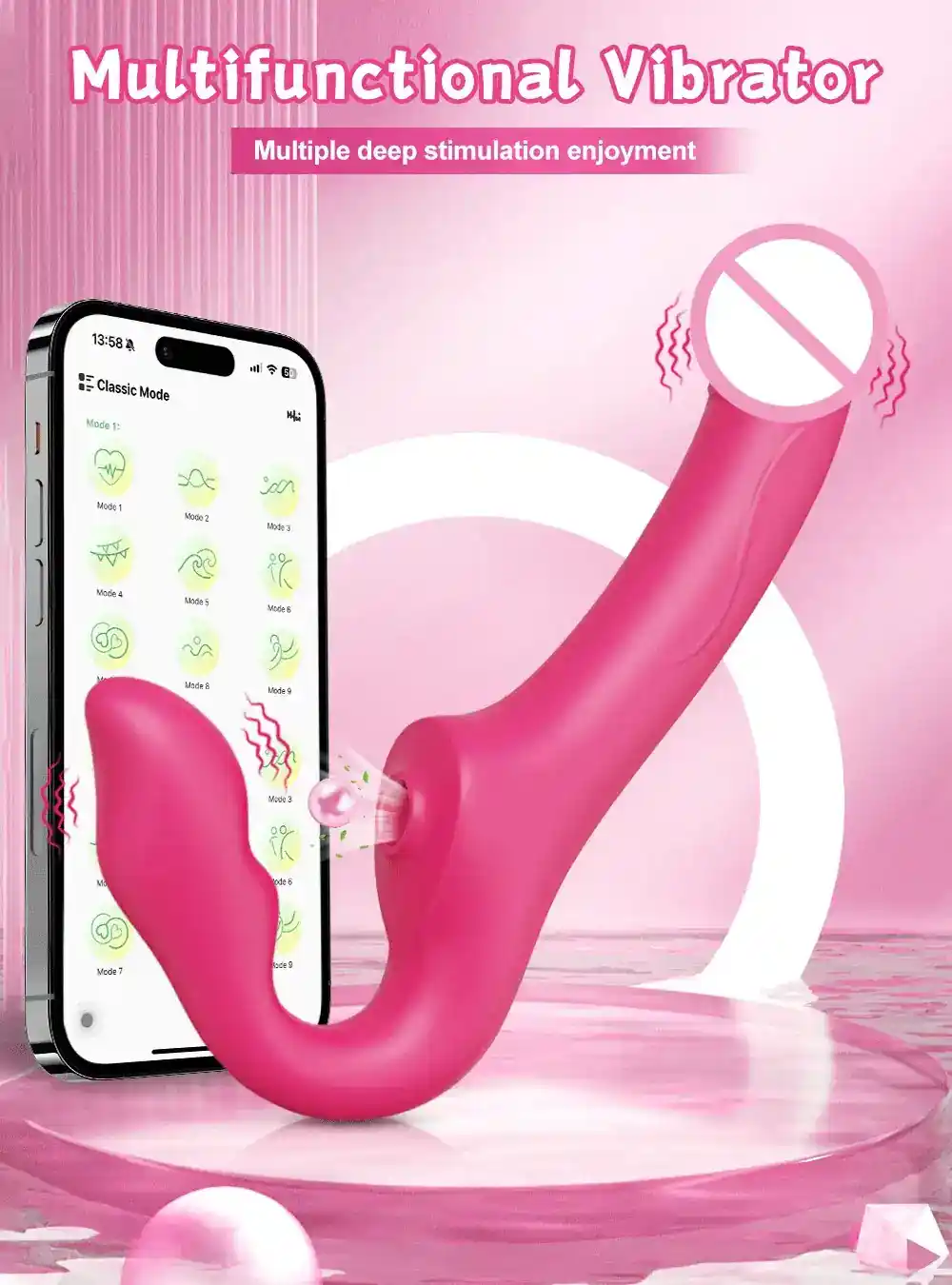 vibrateur clitoridien et point g silicone