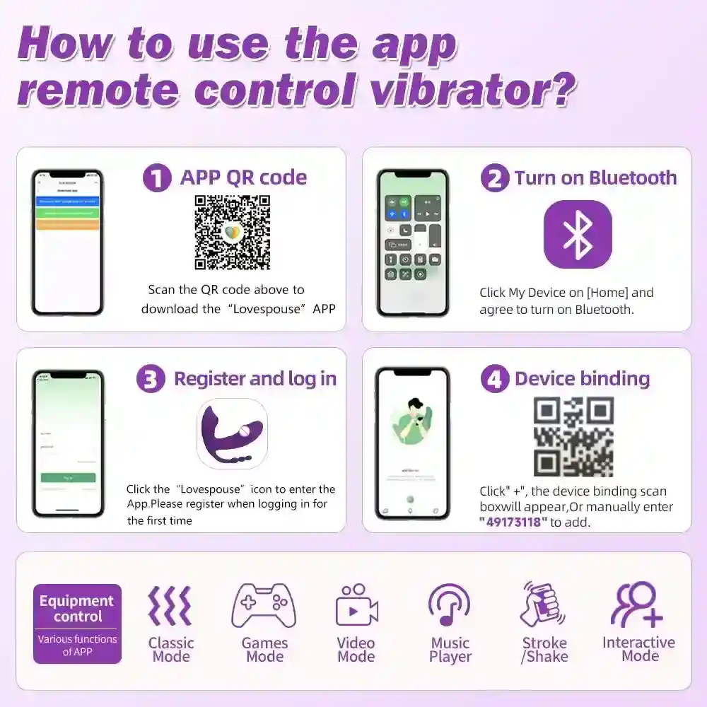 vibrateur connecte avec multiples modes vibration