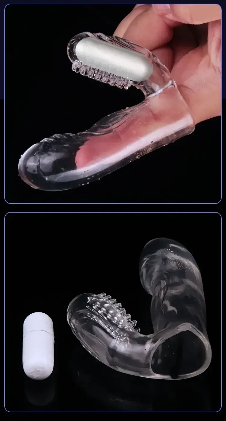 vibrateur doigt ergonomique en silicone