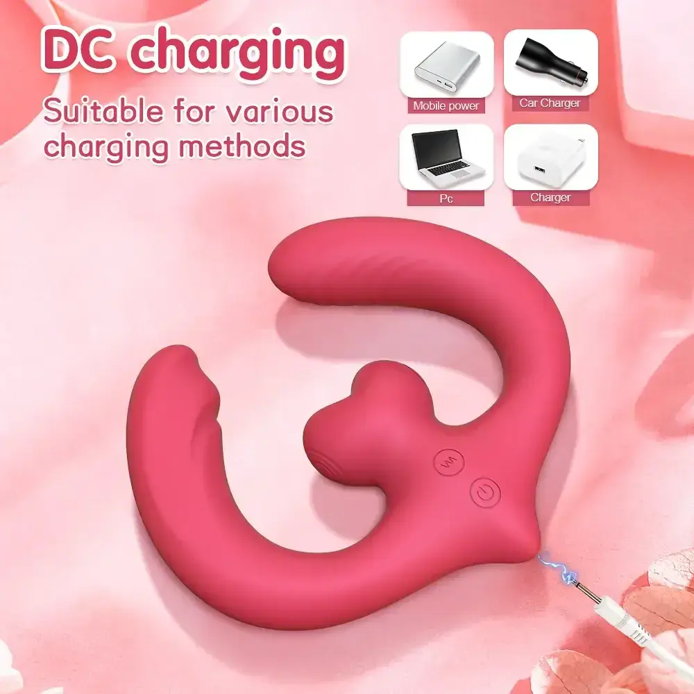 vibrateur double stimulation en silicone 1