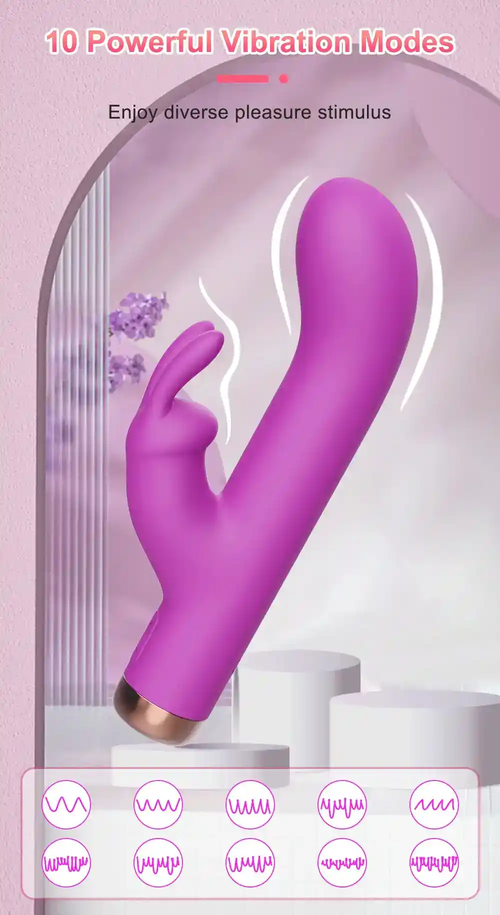 vibrateur double stimulation rose vibrant