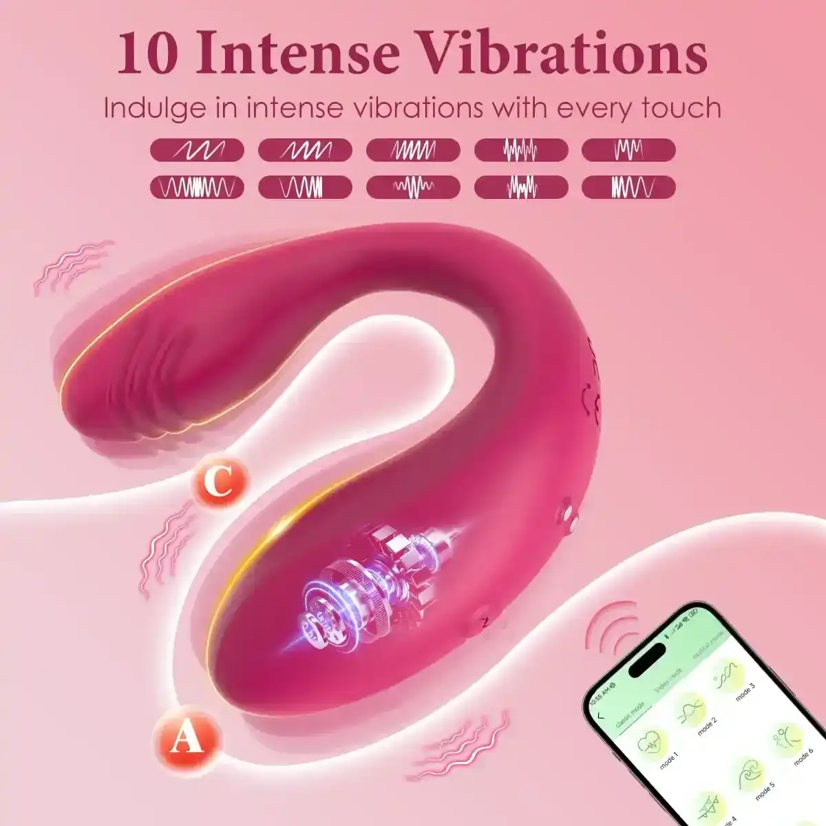 vibrateur femme double moteur application